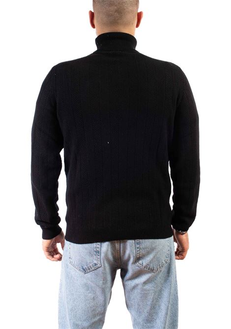 Maglione collo alto nero SUN 68 | RK41118TURTLE KNIT-11